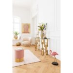 Canvas Picture Flower Boat Gold Pink 80x100cm (2)