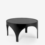 Coffee table archie black Ø70cm