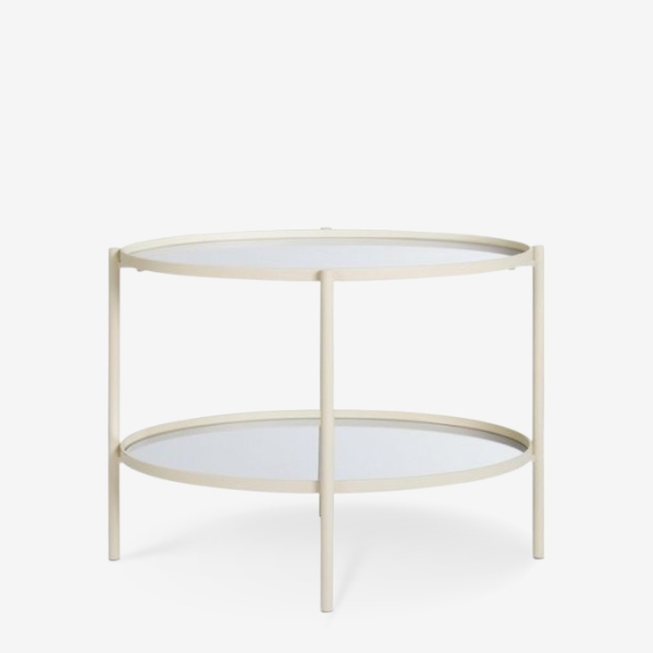 Coffee table jens ivory oval 64x44cm