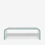 Linjë tavoline kafeje transparente e bardhë 110x55cm (4)