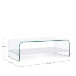 Linjë tavoline kafeje transparente e bardhë 110x55cm (5)