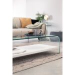 Linjë tavoline kafeje transparente e bardhë 110x55cm (6)