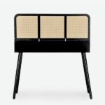 Console table josine rattan black 100cm (3)