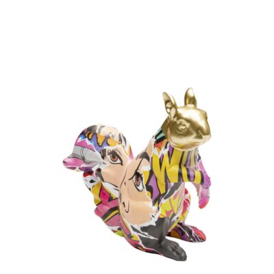 Deco figurine graffiti squirrel 22cm 1