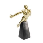 Deco figurine jumper gold 37cm