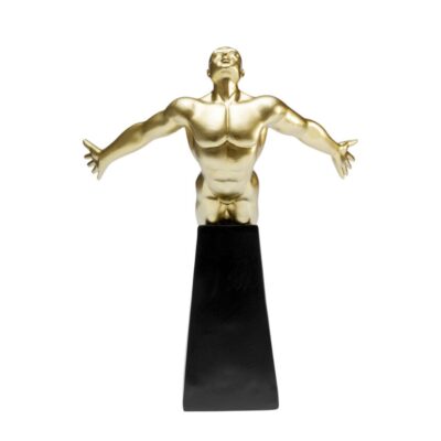 Deco figurine jumper gold 37cm (2)