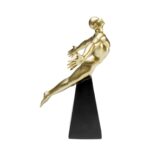 Deco figurine jumper gold 37cm (3)