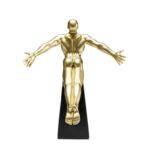 Deco figurine jumper gold 37cm (5)