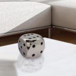 Decorative dice fortune silver 10.5x10.5cm (3)