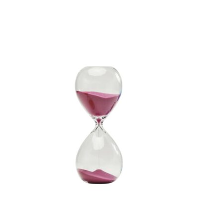 Hourglass timer pink 20cm 2