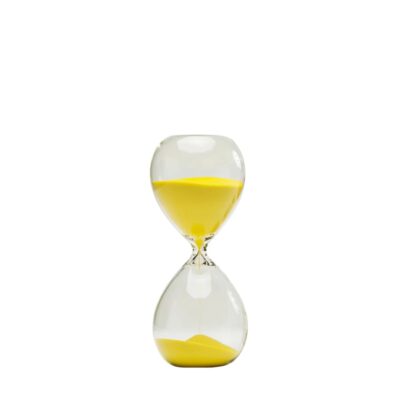 Hourglass timer yellow 20cm 1