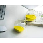 Hourglass timer yellow 20cm (10)