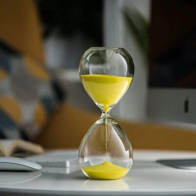 Hourglass timer yellow 20cm (11)