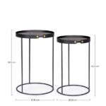 Side table zeina round set2 Ø3338cm