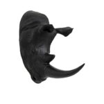 Wall object rhino head antique black 22x43cm
