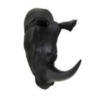 Wall object rhino head antique black 22x43cm (5)