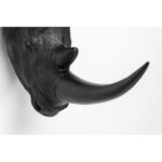 Wall object rhino head antique black 22x43cm (8)