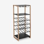 Wine rack isaac black 50x122cm