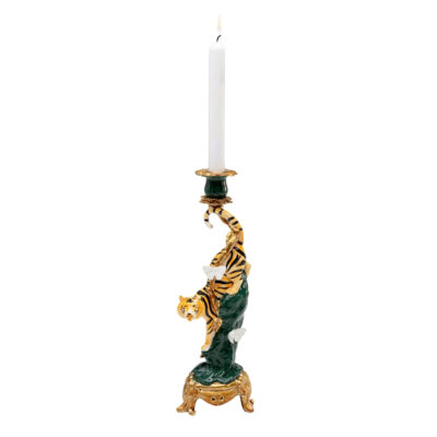 Candle holder elegant tiger 33cm (7)