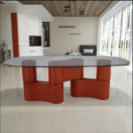 Coffee table leggos terracotta 220x120cm (4)