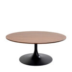 Coffee table schickeria walnut black Ø110cm