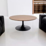 Coffee table schickeria walnut black Ø110cm (2)