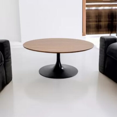 Coffee table schickeria walnut black Ø110cm (2)