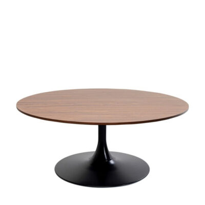 Coffee table schickeria walnut black Ø110cm