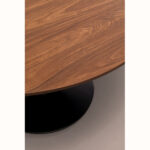 Coffee table schickeria walnut black Ø110cm (5)