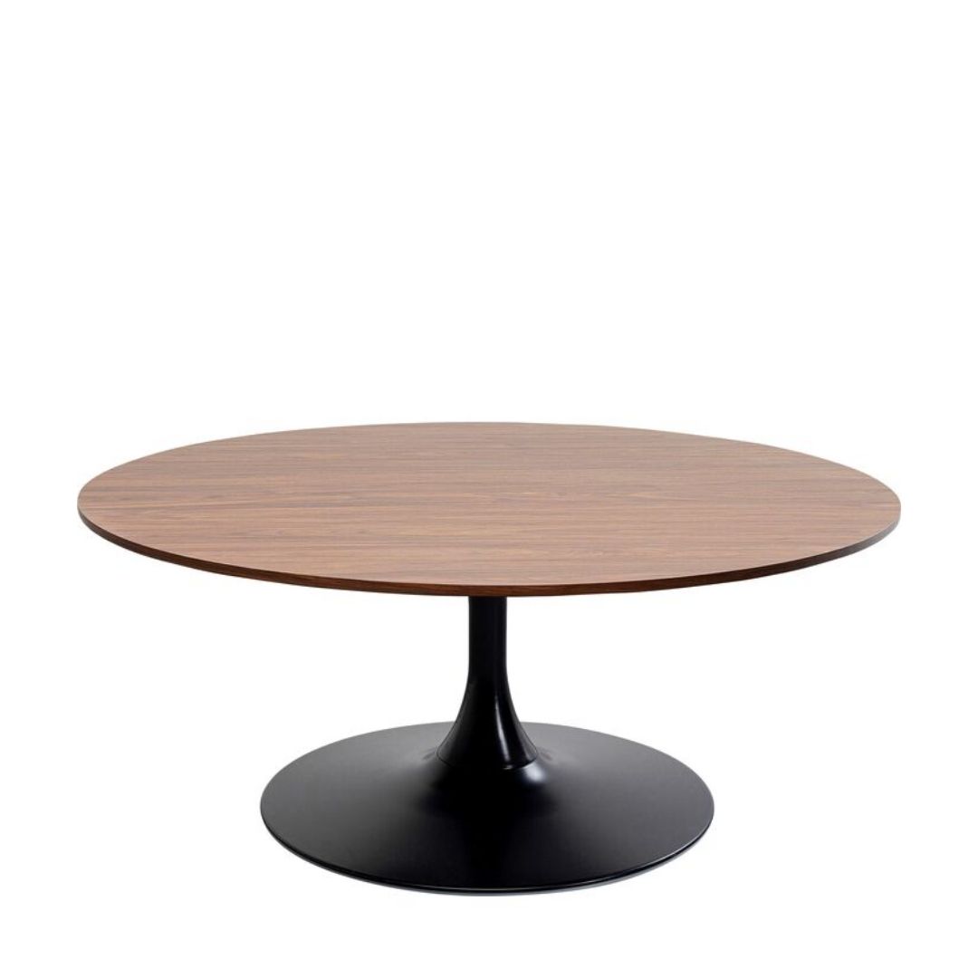 Coffee Table Schickeria Walnut Black Ø110cm Coffee table schickeria walnut black Ø110cm