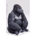 Deco figurine monkey gorilla side xl black 76cm (13)