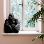 Deco figurine monkey gorilla side xl black 76cm (15)