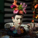 Deco vase style muse flowers 34cm (7)