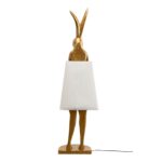 Floor lamp animal rabbit gold white 150cm (11)