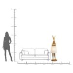 Floor lamp animal rabbit gold white 150cm (12)