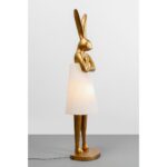 Floor lamp animal rabbit gold white 150cm (5)