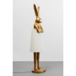 Floor lamp animal rabbit gold white 150cm (6)