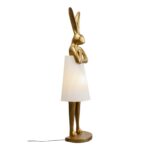 Floor lamp animal rabbit gold white 150cm (8)