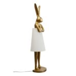 Floor lamp animal rabbit gold white 150cm (9)