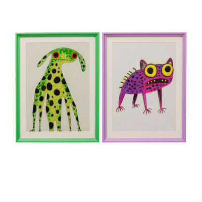 Framed picture fantasy pet 32x42cm (2set)
