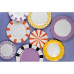 Plate harlequin purple Ø27cm (3)