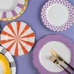 Plate harlequin purple Ø27cm (4)