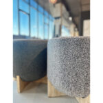 Stool volcano white black Ø45cm (4)
