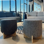 Stool volcano white black Ø45cm (6)