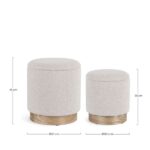 Pouf zoya gri set 2 Ø37cm (5)