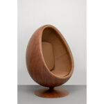 Swivel armchair eye ball walnut (11)