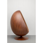 Swivel armchair eye ball walnut (13)