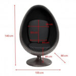 Swivel armchair eye ball walnut (18)