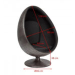 Swivel armchair eye ball walnut (19)