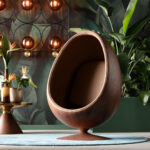 Swivel armchair eye ball walnut (2)
